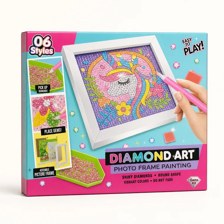 Diamond Art Unicorn Photo Frame Painting Kit