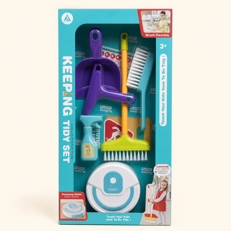 Keeping Tidy Pretend Cleaning Set with Robot Sweeper