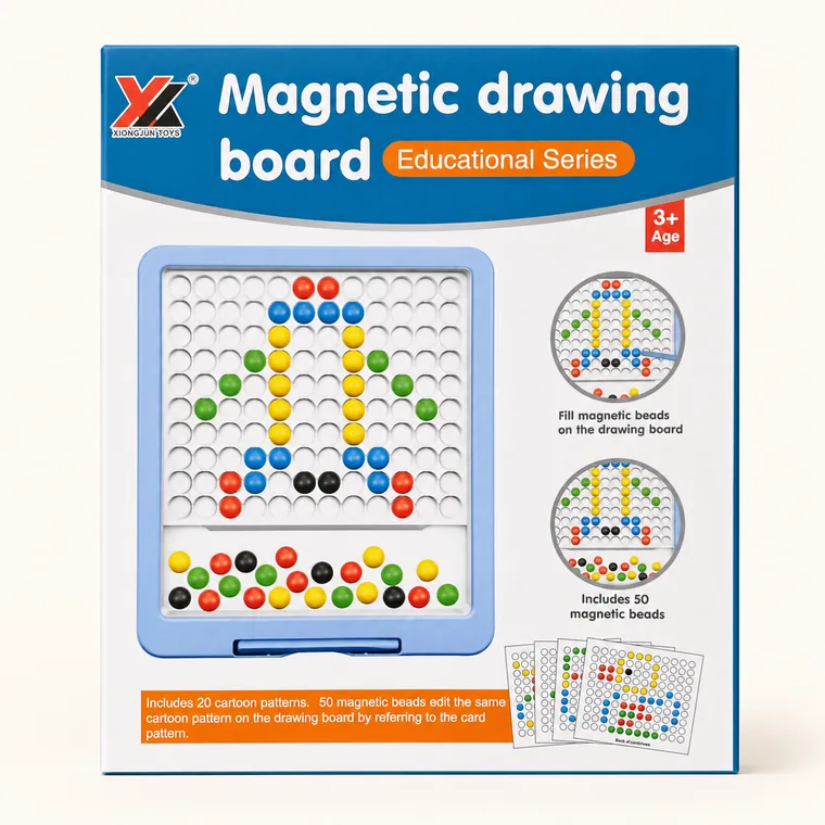 50-Bead Magnetic Drawing Board with 20 Patterns