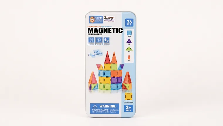 36-Piece Magnetic Building Tiles