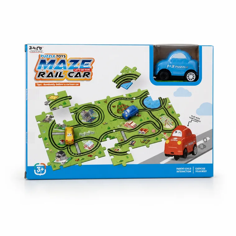 Maze Rail Car Puzzle Set