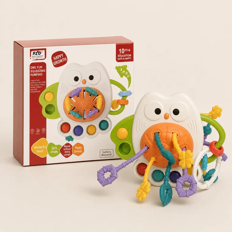 Owl Fun Squeezing Dumping Activity Toy