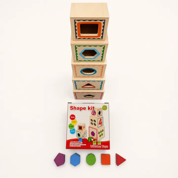 Wooden Shape Kit Stacking Tower