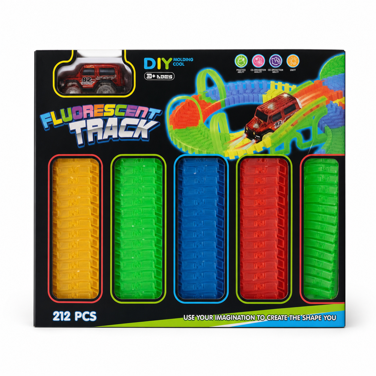 Fluorescent Track 212-Piece Set
