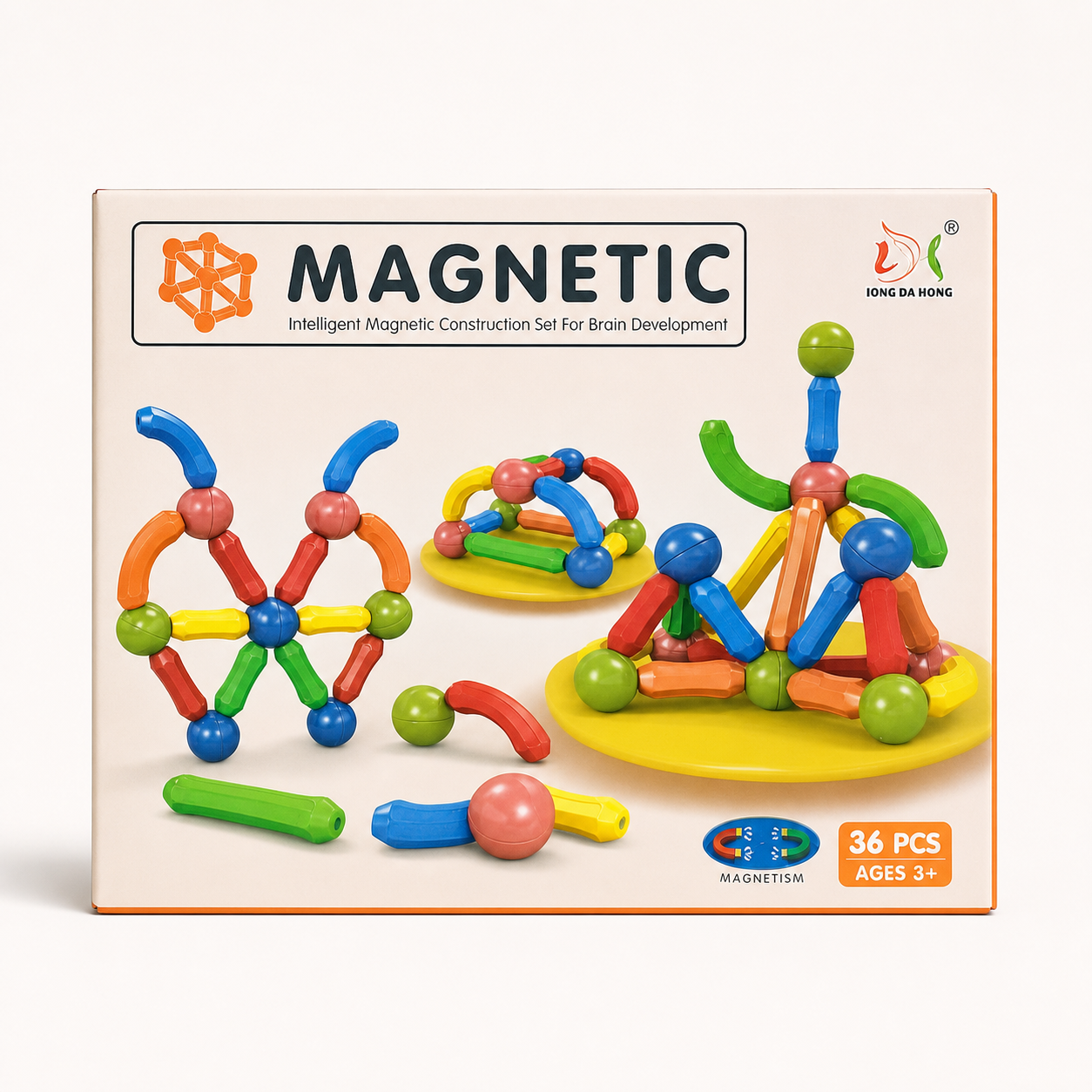 36-Piece Magnetic Construction Set